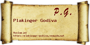 Plakinger Godiva névjegykártya
